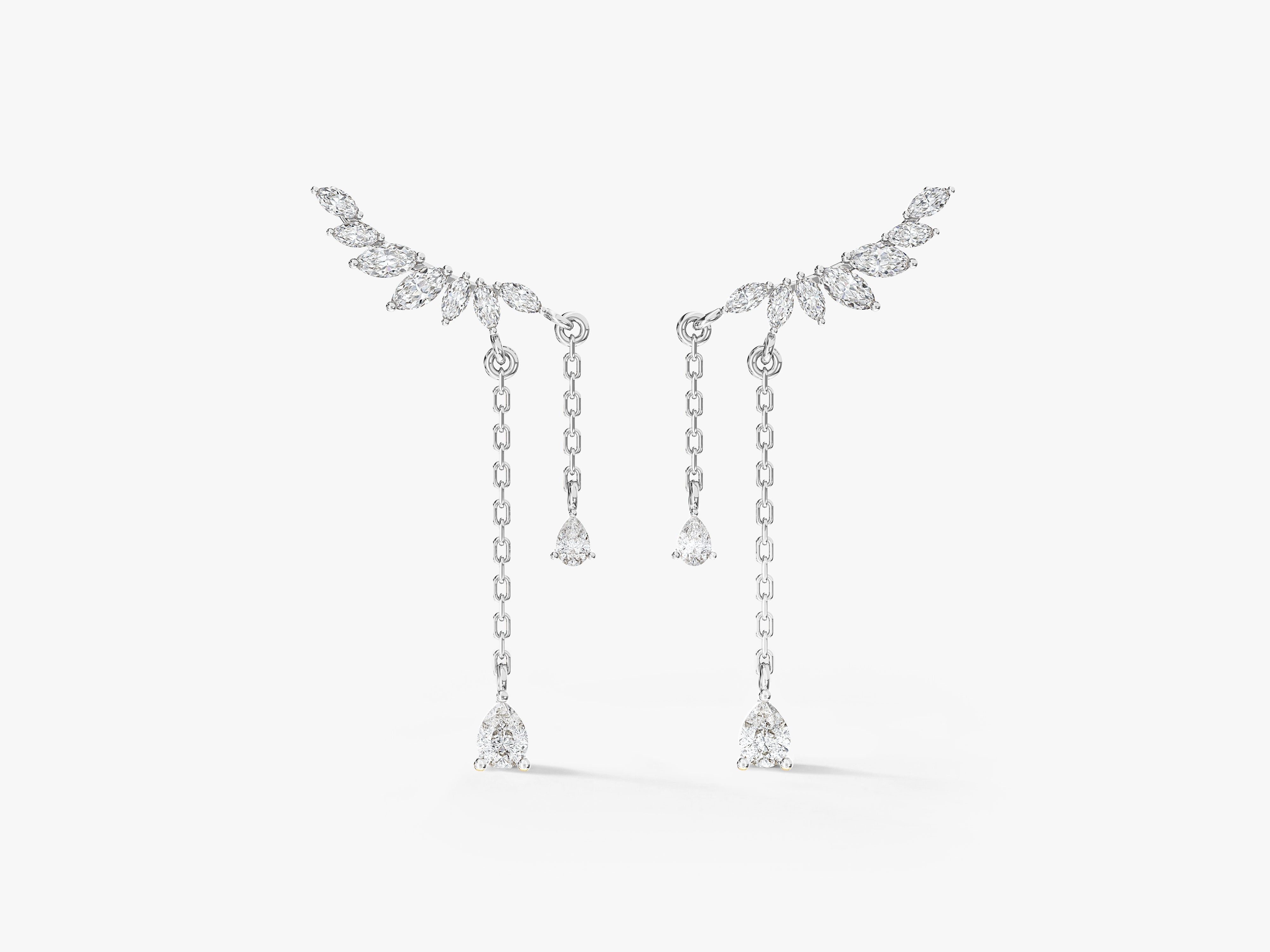Wing Trail Drop Earrings