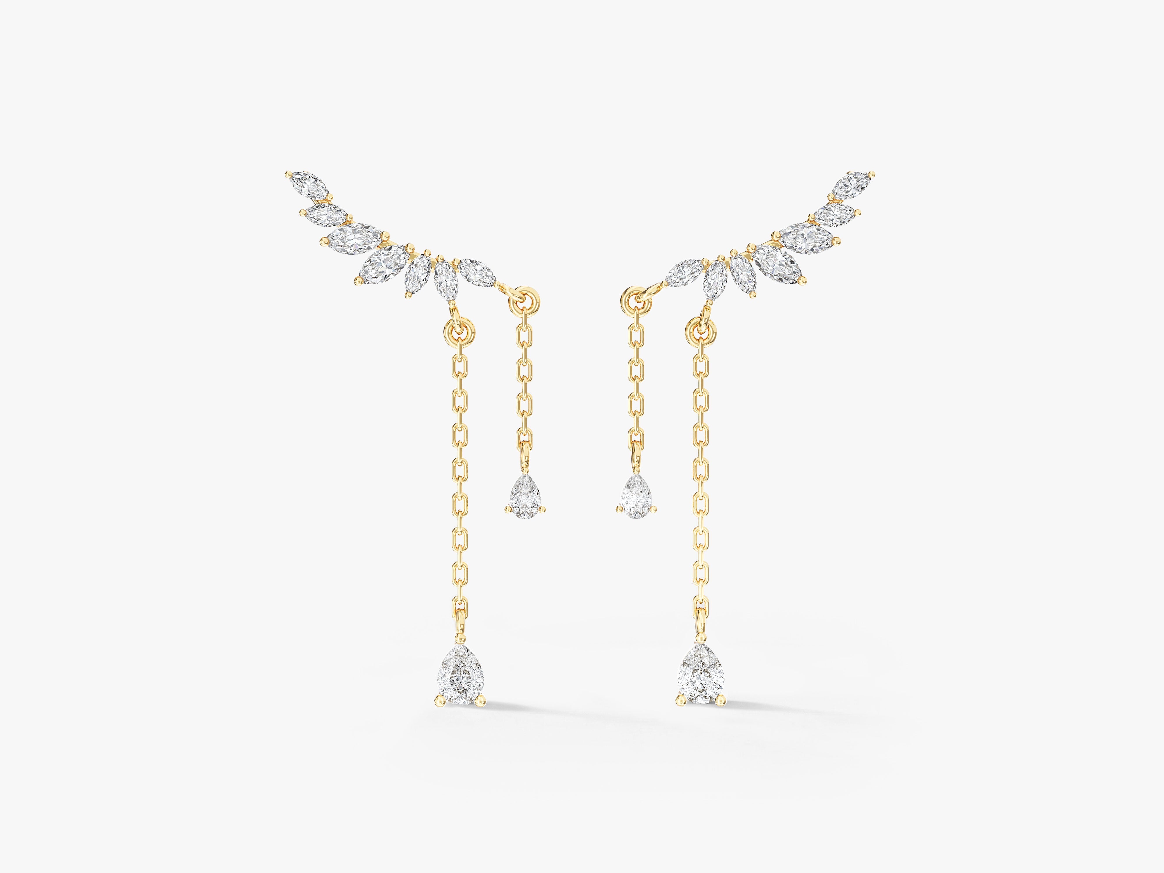 Wing Trail Drop Earrings