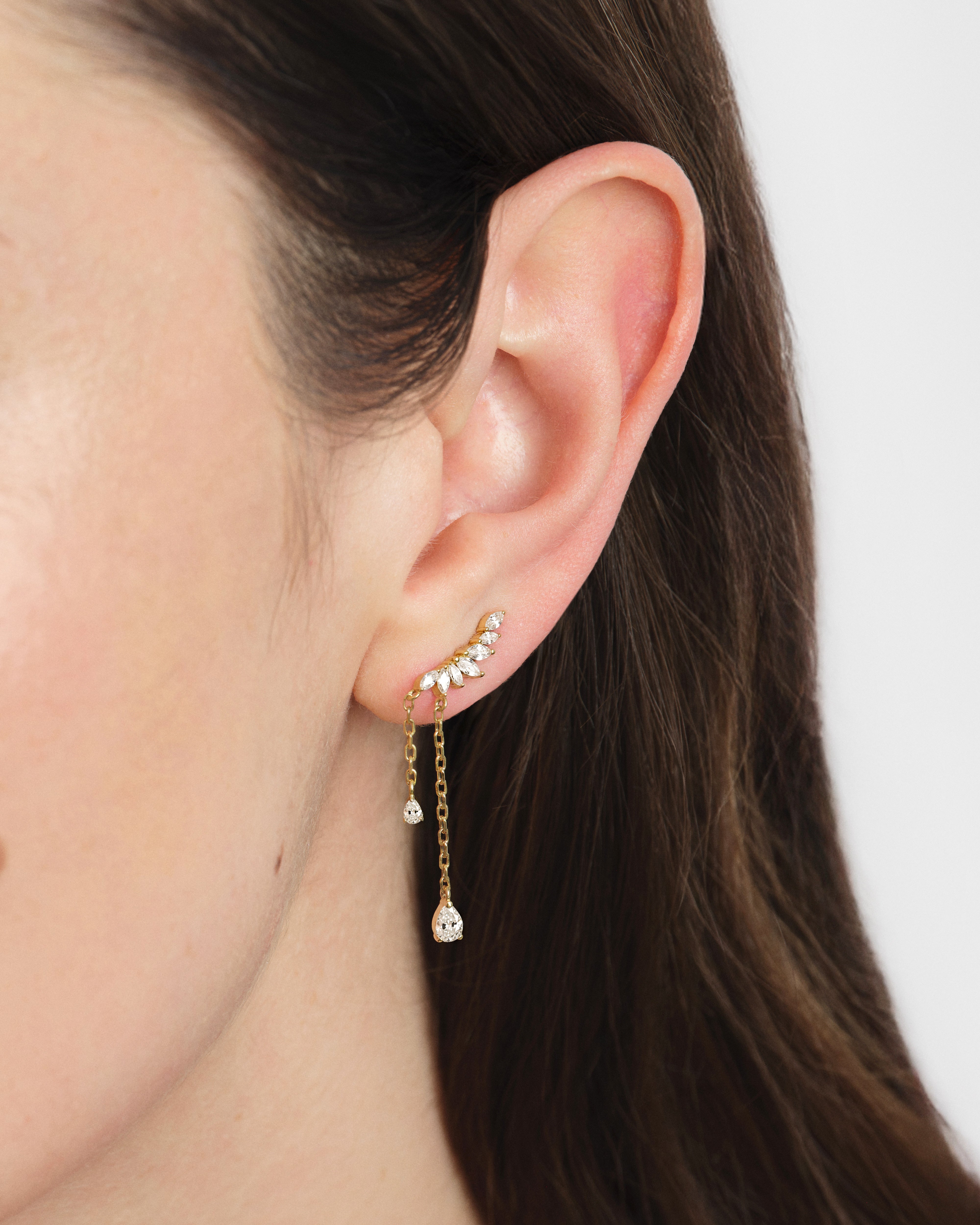 Wing Trail Drop Earrings
