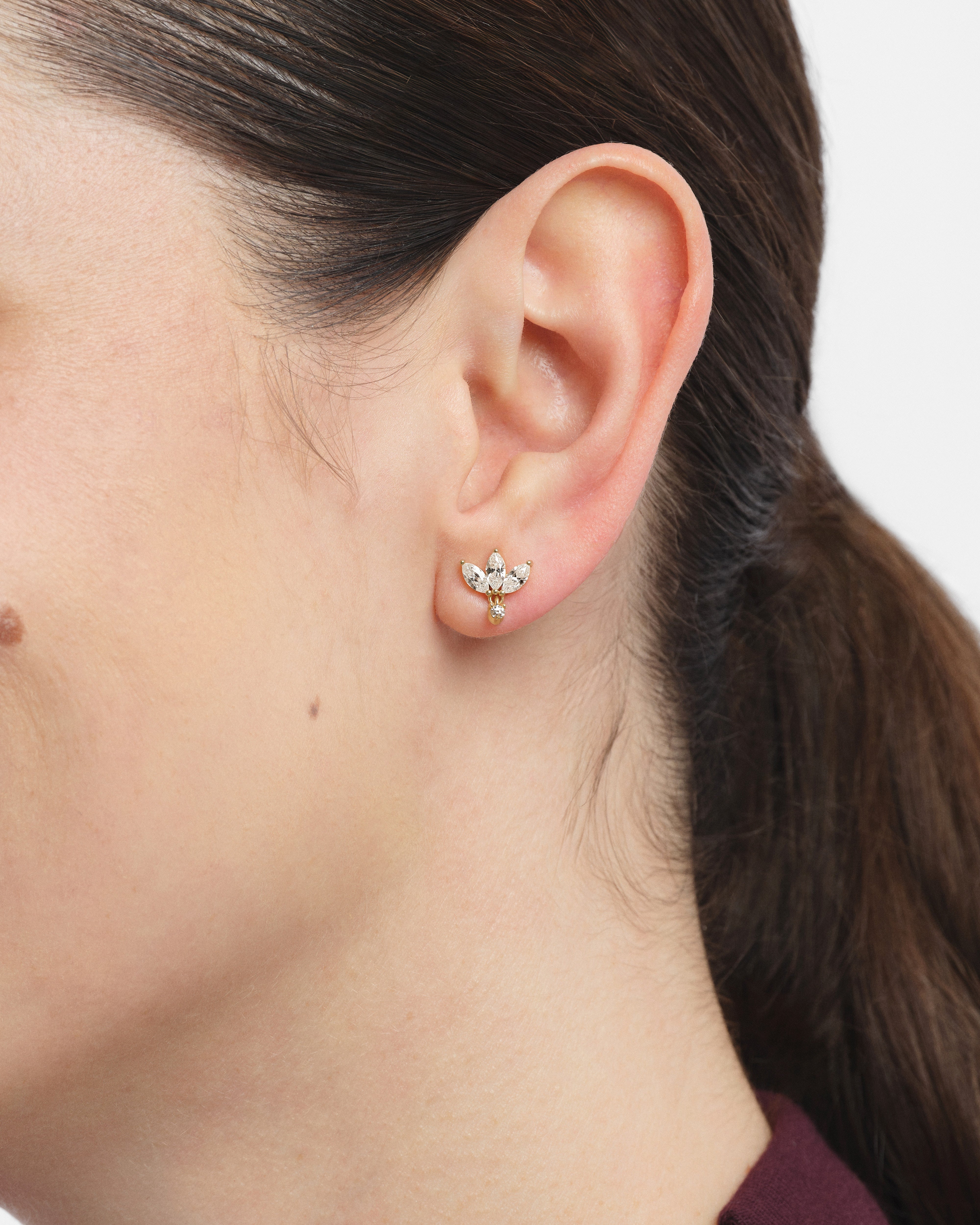 Marquise Crown Drop Earrings