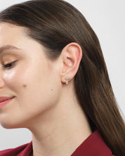Teardrop Bezel Drop Earrings