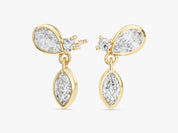 Teardrop Bezel Drop Earrings