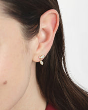 Teardrop Bezel Drop Earrings