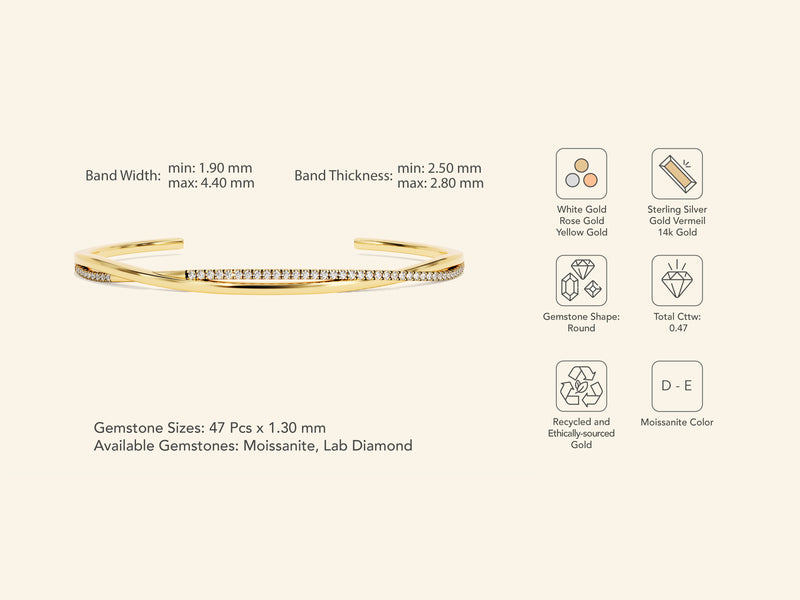Twisted Open Cuff Bracelet