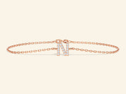 Initial Bracelet with Stones
