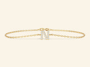 Initial Bracelet with Stones