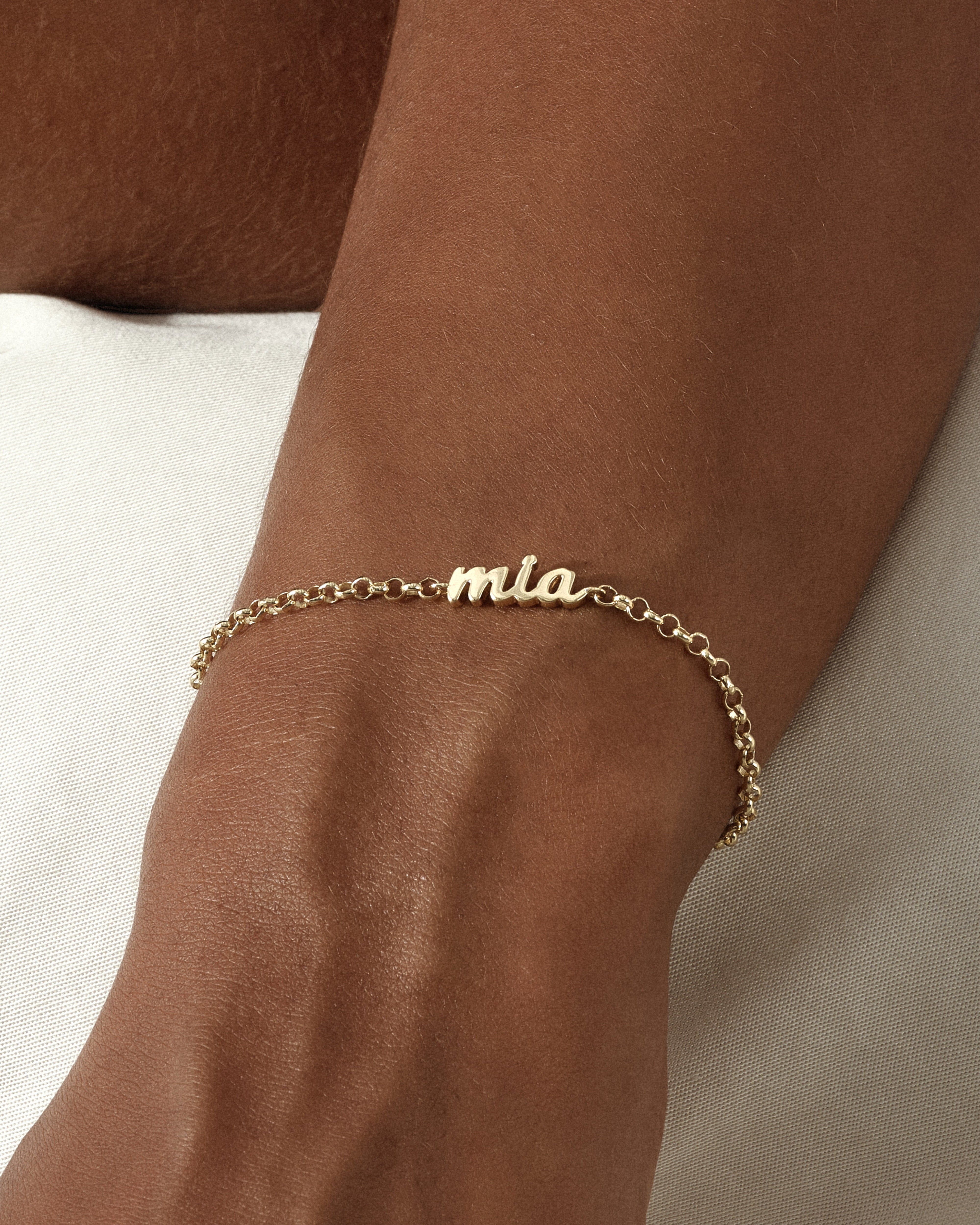 Personalized Rolo Chain Name Bracelet