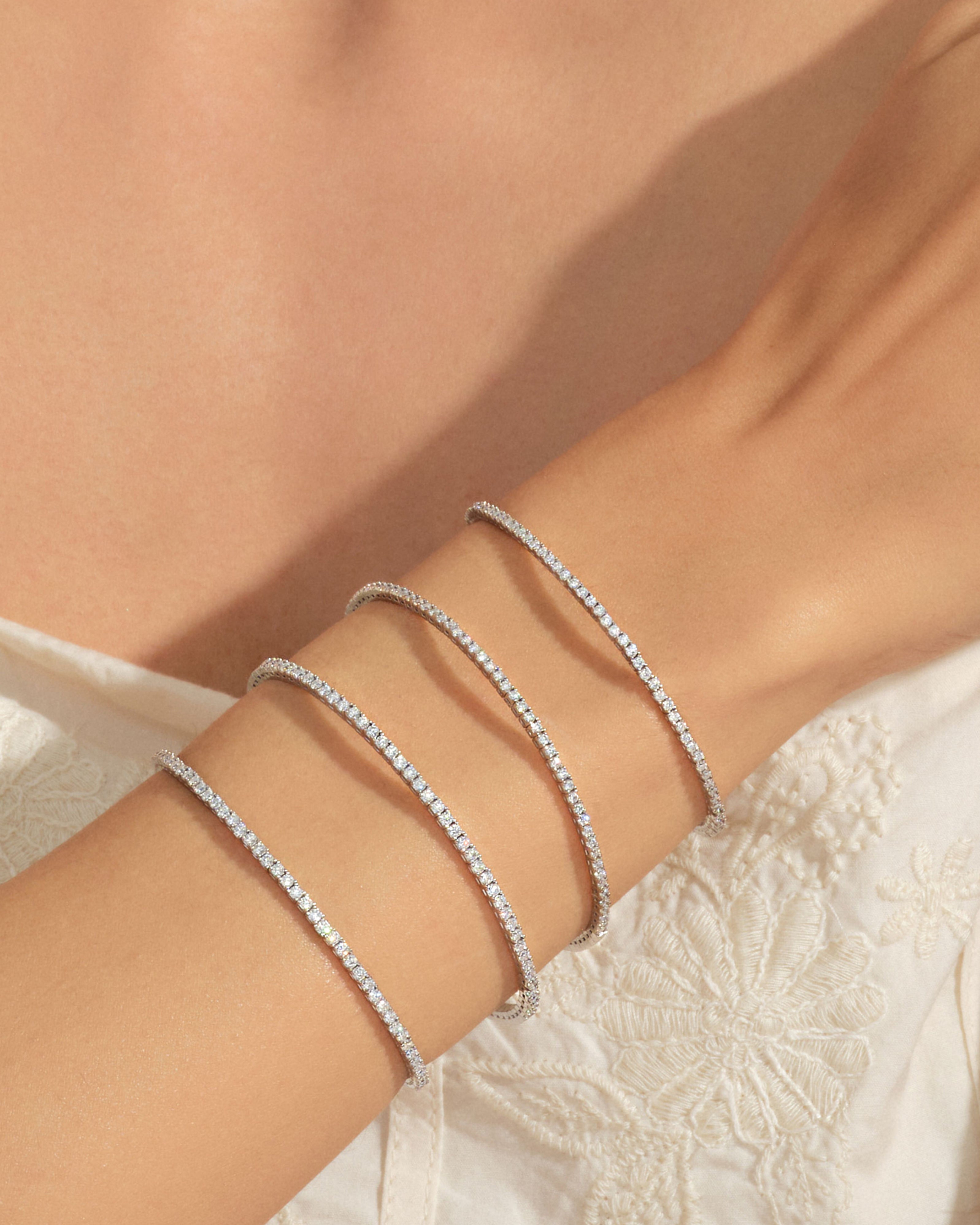 Lab White Sapphire Tennis Bracelet (1.00 CT TW)