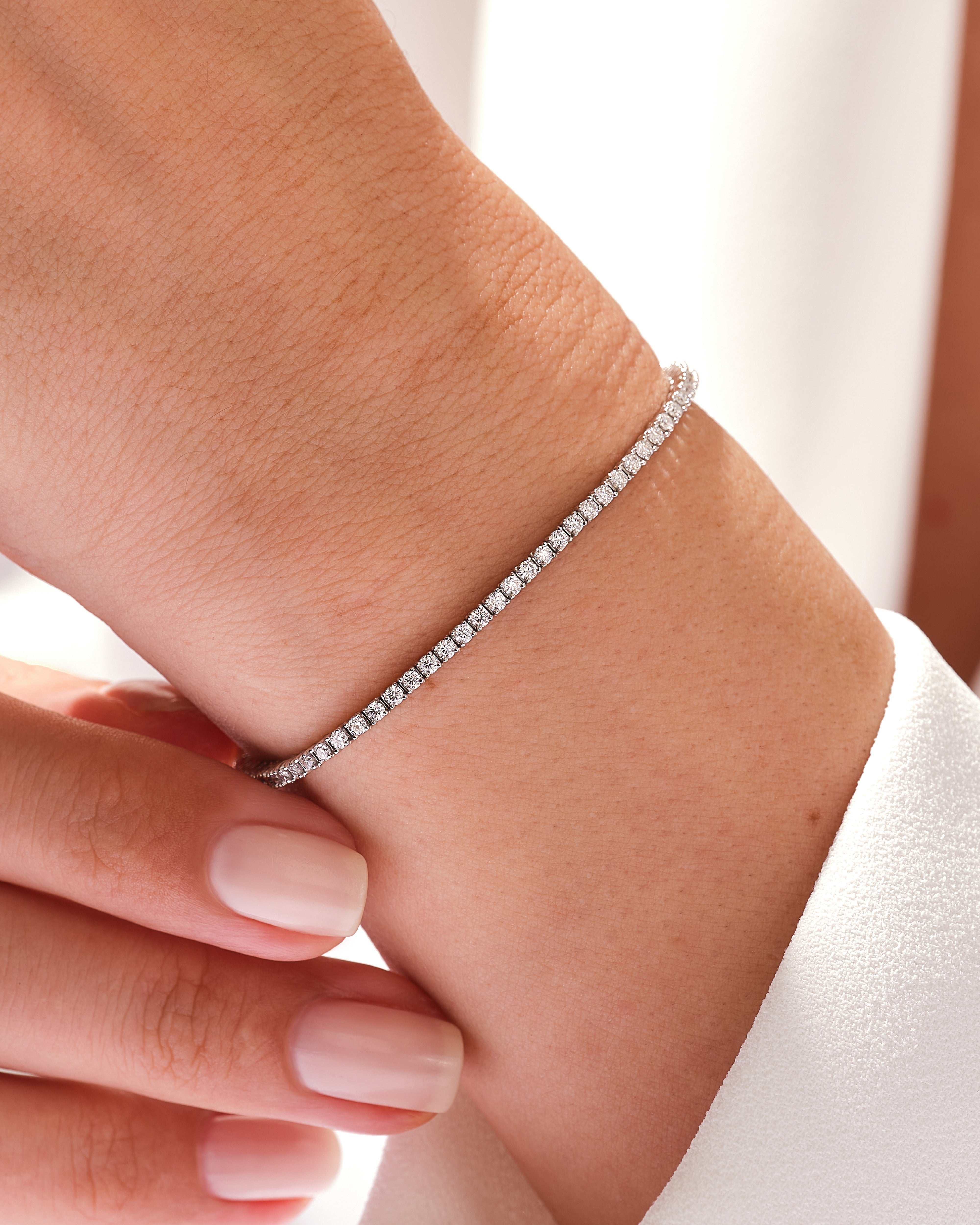 Lab White Sapphire Tennis Bracelet (1.50 CT TW)