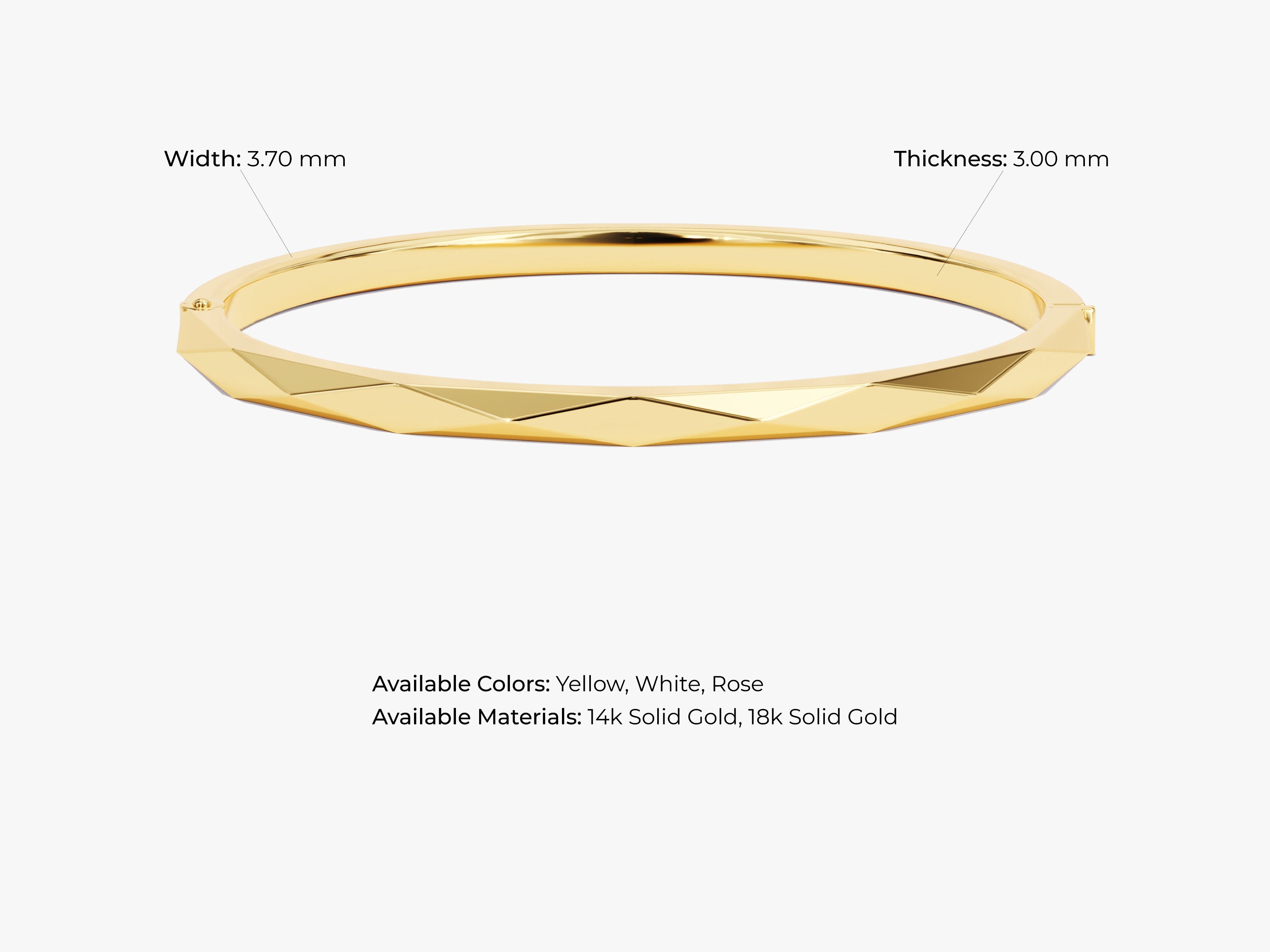 Geometric gold bangle bracelet jewelry for women