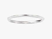 Geometric silver bangle bracelet from jewelry collection
