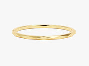 Geometric gold bangle bracelet, fine jewelry, modern design