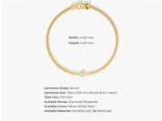 Gold chain bracelet with diamond, jewelry for women