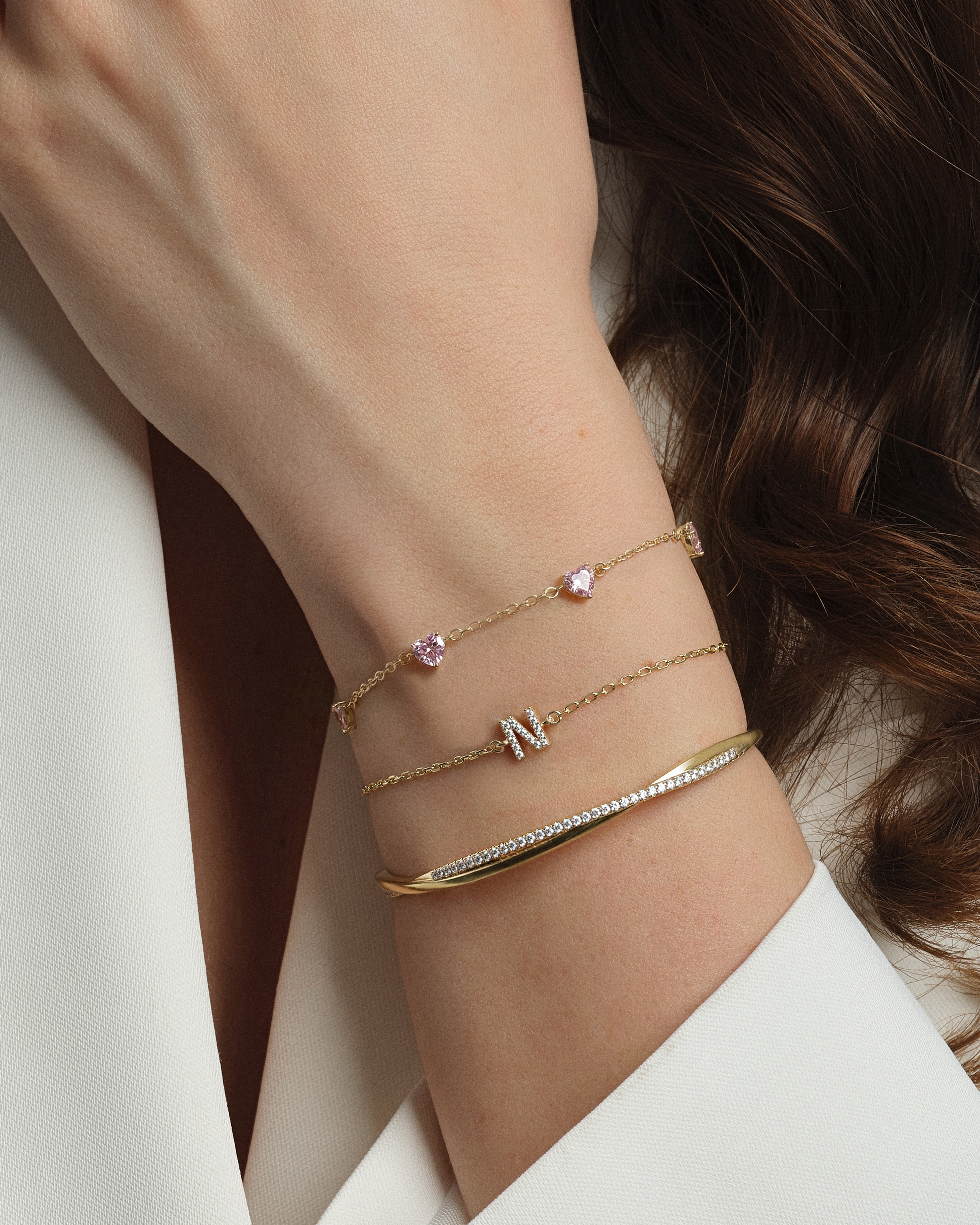 Twisted Gemstone Open Cuff