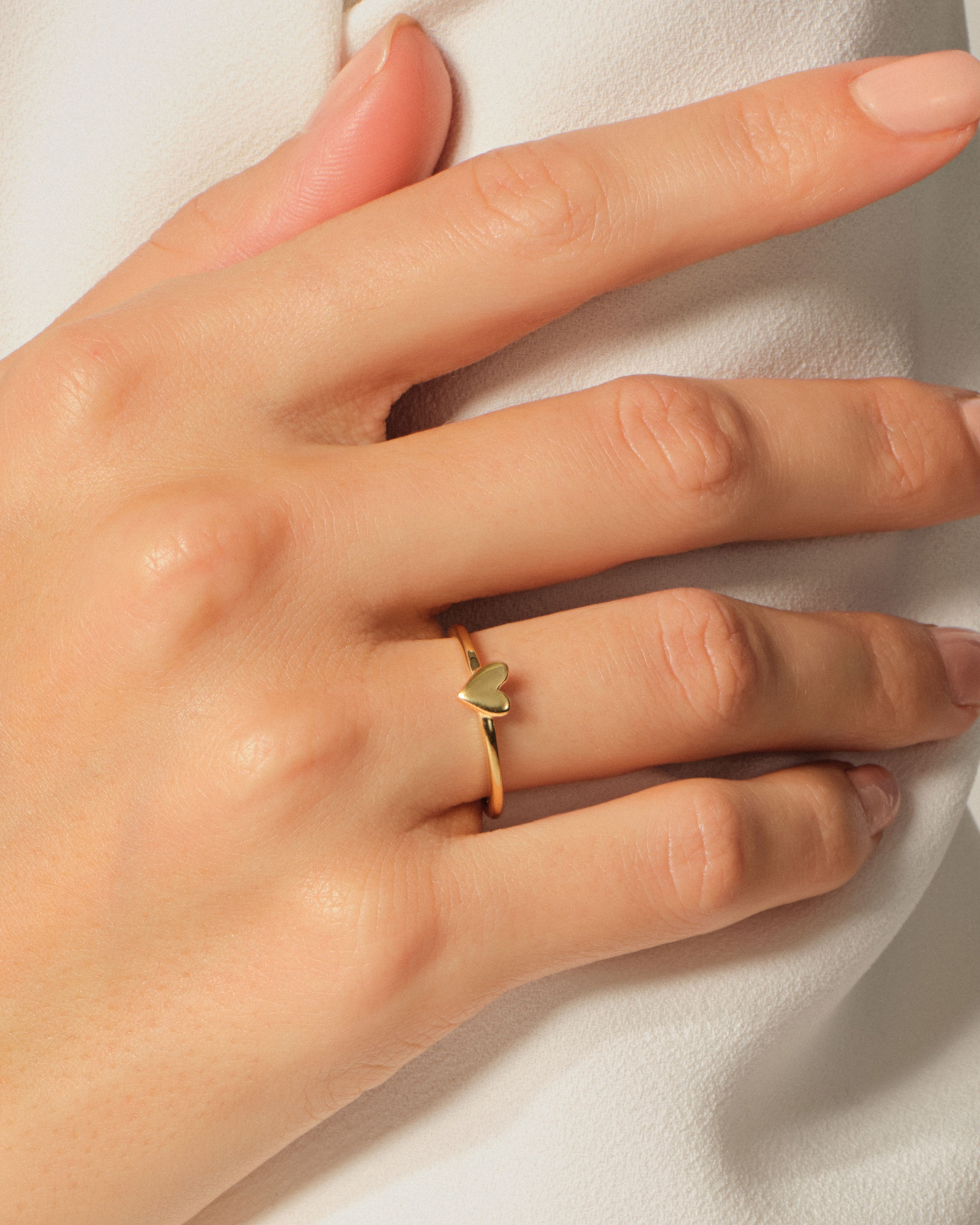 Tiny Heart Charm Ring