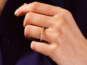 Alternating Baguette and Round Wedding Band
