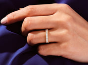 Baguette Half Eternity Wedding Band