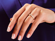 Baguette Half Eternity Wedding Band