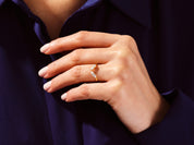 Open Marquise Cluster Wedding Band