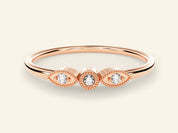 Milgrain Trio Ring