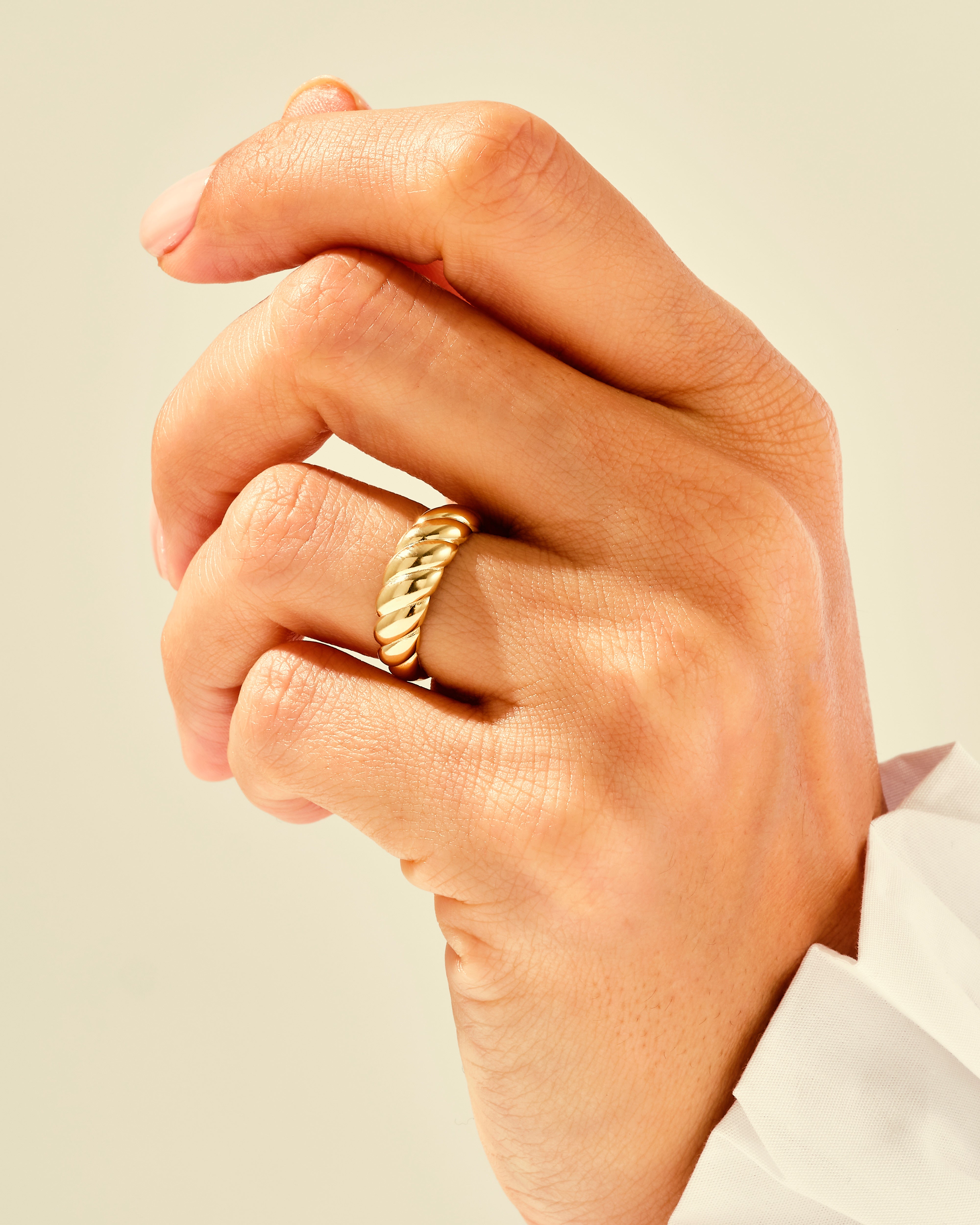 Golden Swirl Ring
