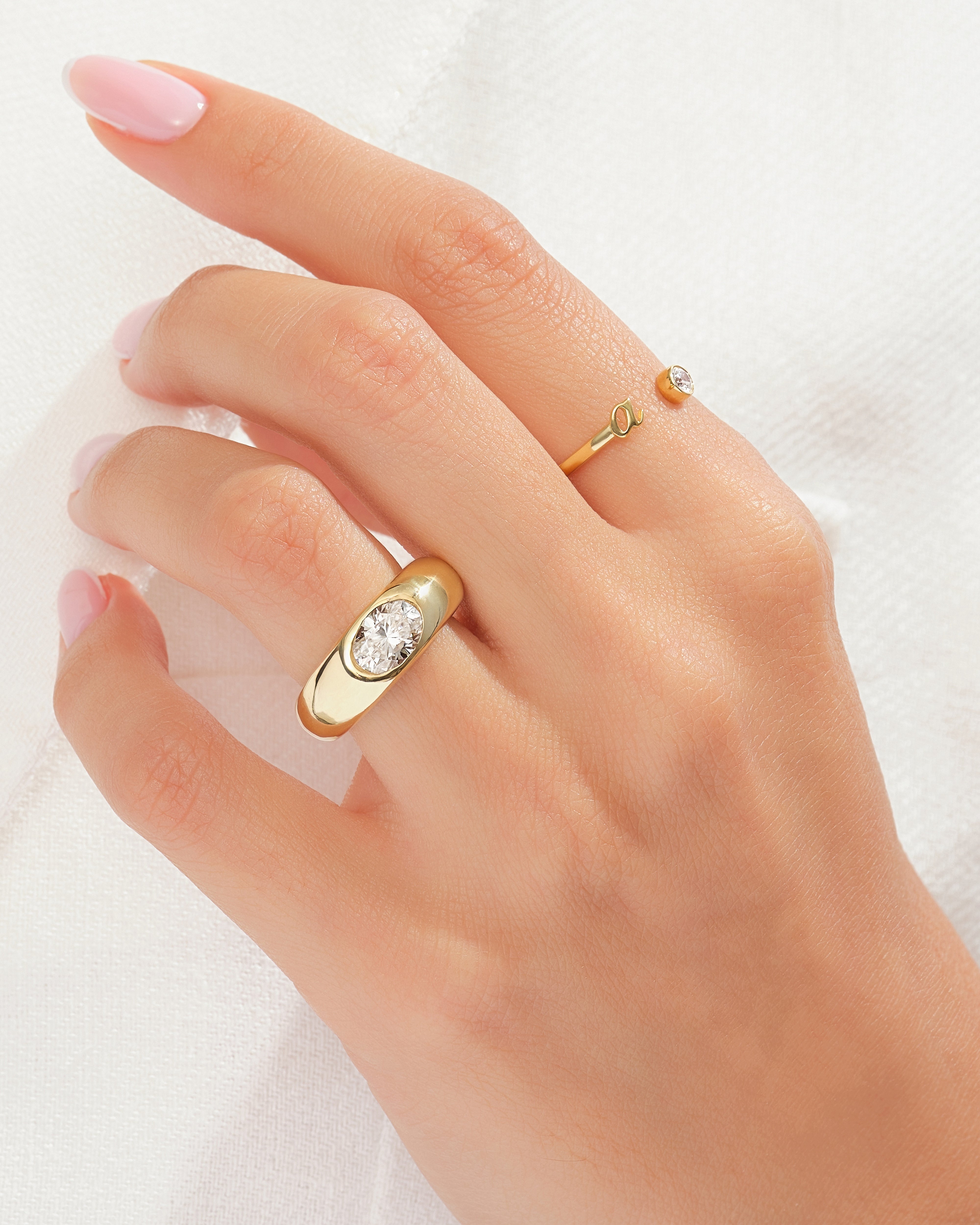 Bold Dome Oval Promise Ring