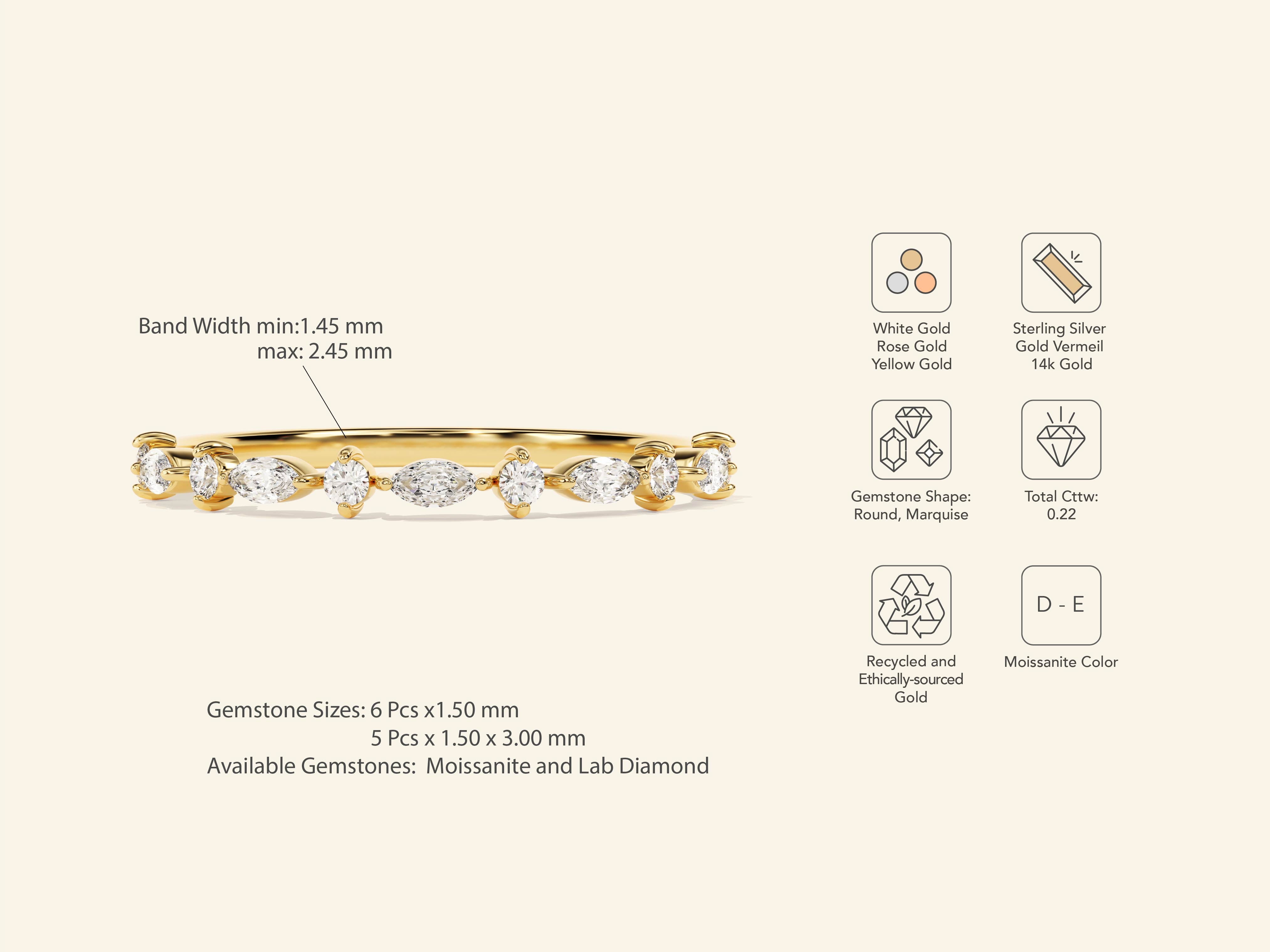 Dual Cut Wedding Band