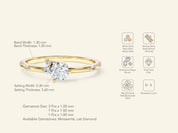 Scattered Gemstone Promise Ring