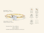Scattered Gemstone Promise Ring