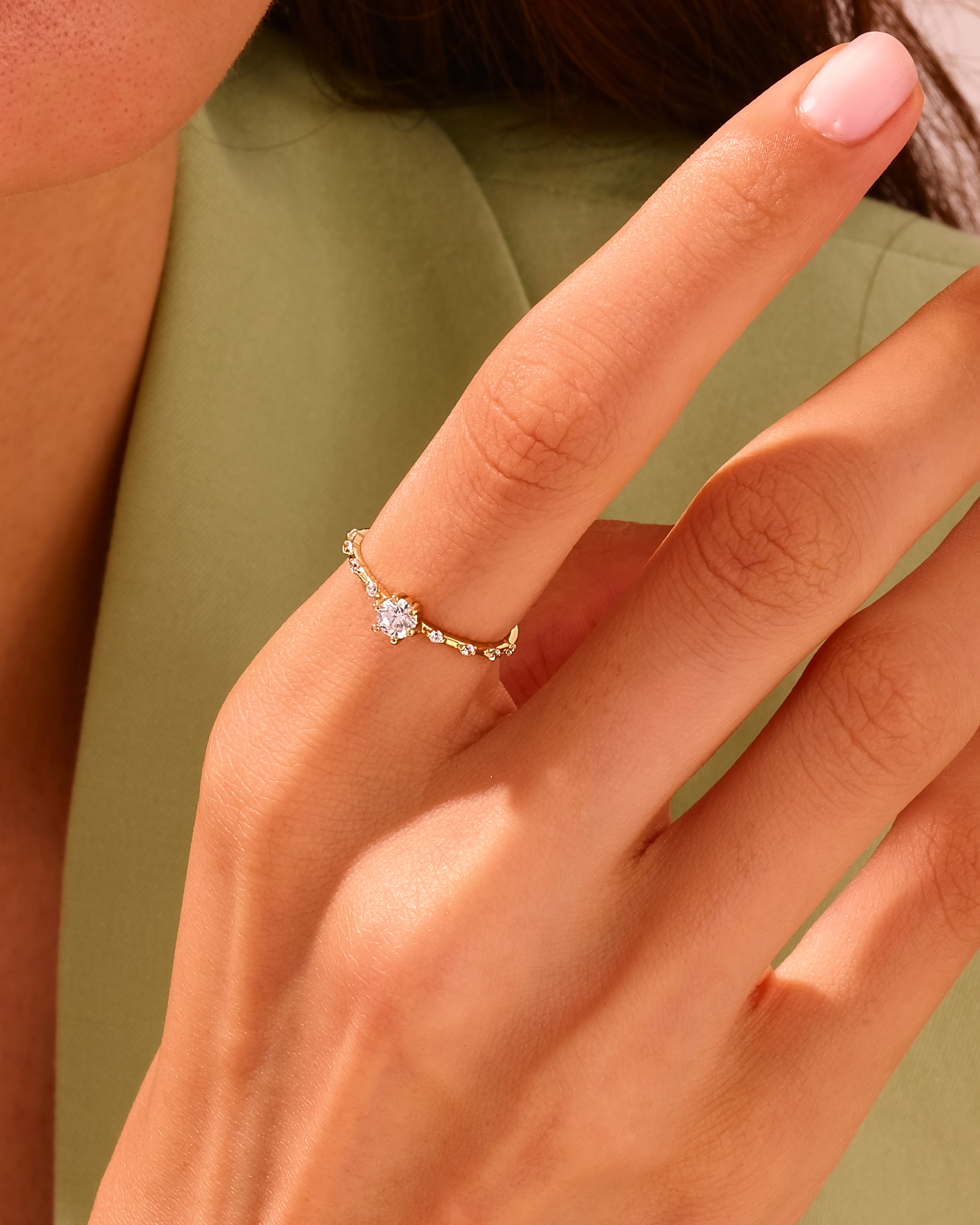 Solitaire Drift Ring