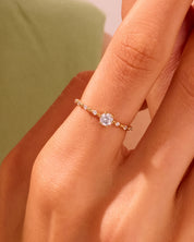 Solitaire Drift Ring