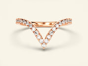 Elongated Curve Wedding Band