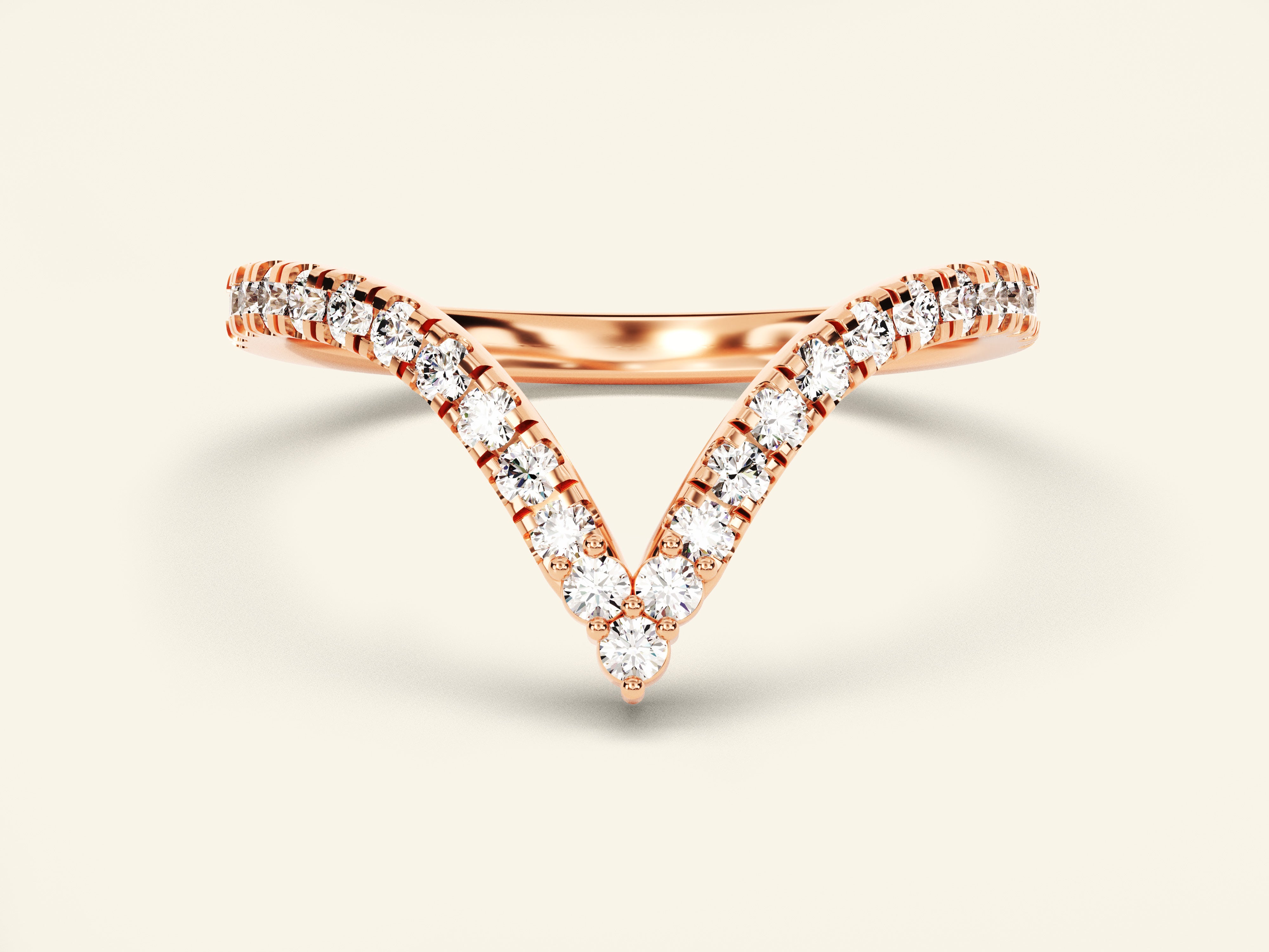 Elongated Curve Wedding Band