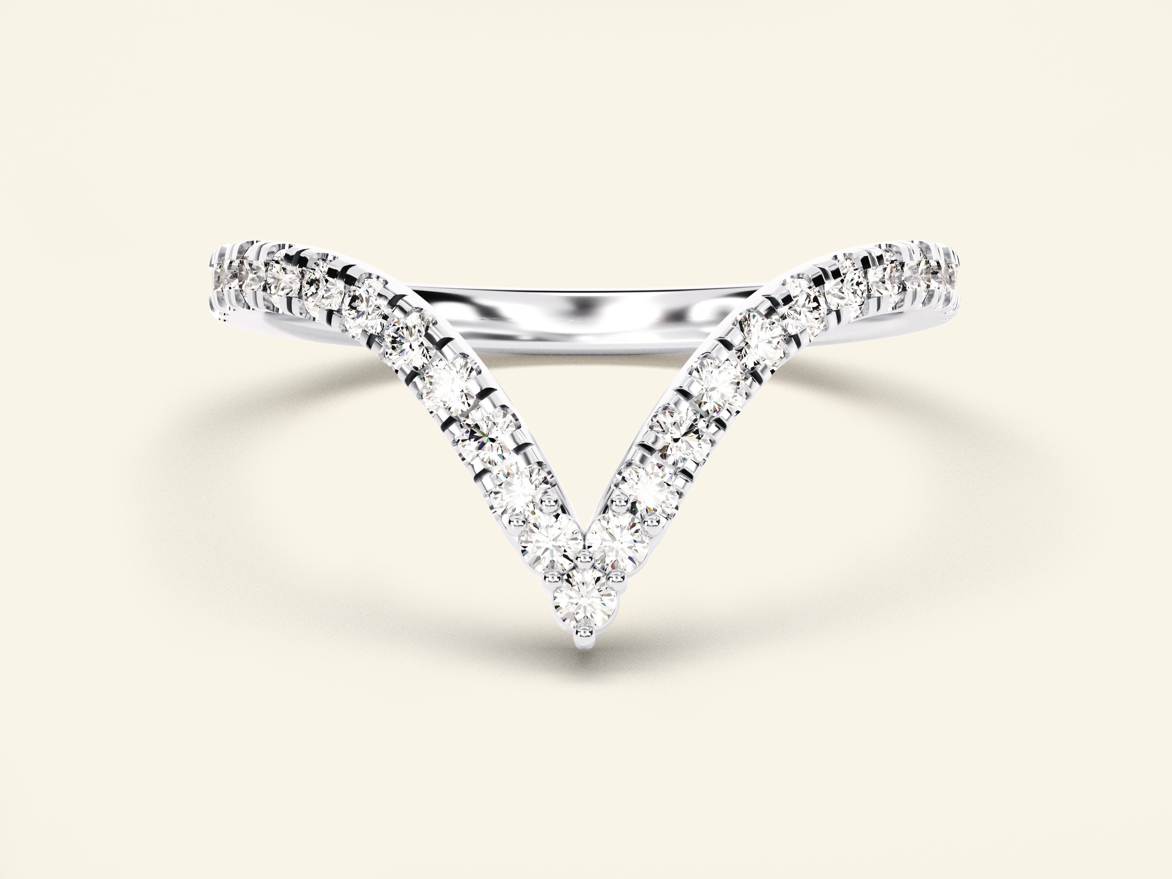 Elongated Curve Wedding Band