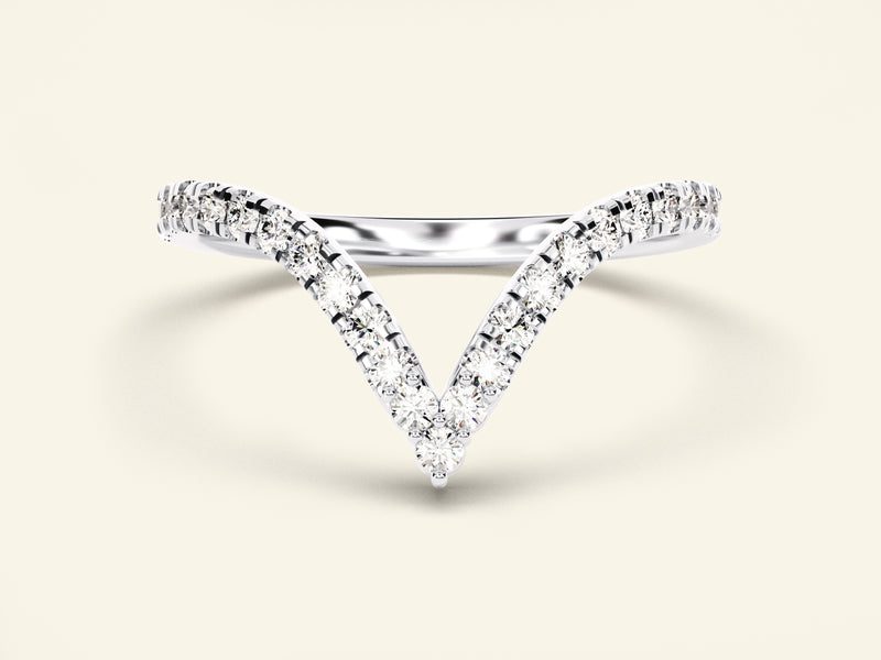 Elongated Curve Wedding Band