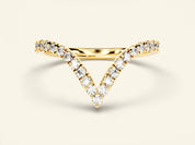 Elongated Curve Wedding Band