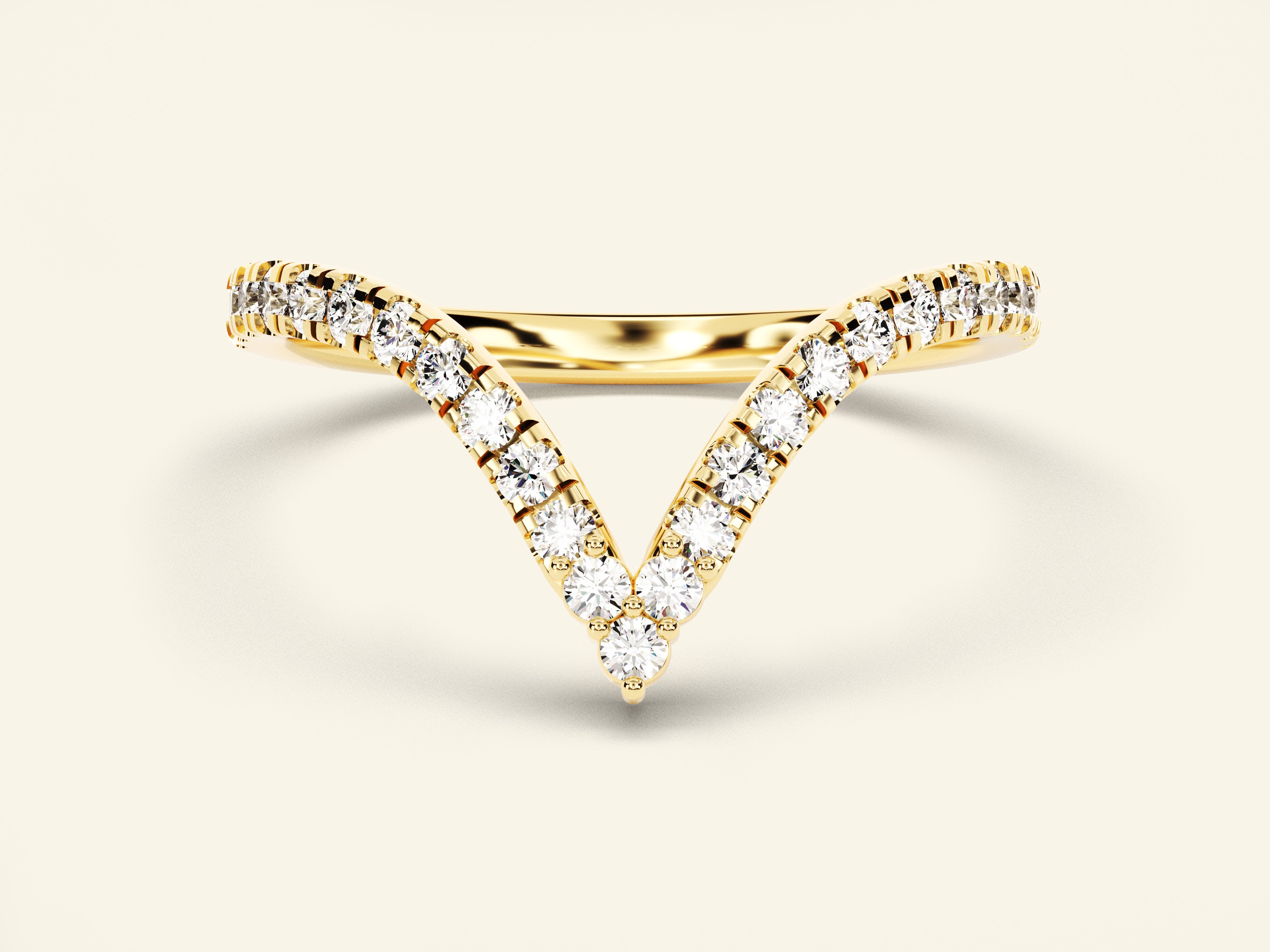 Elongated Curve Wedding Band