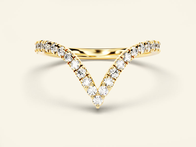 Elongated Curve Wedding Band