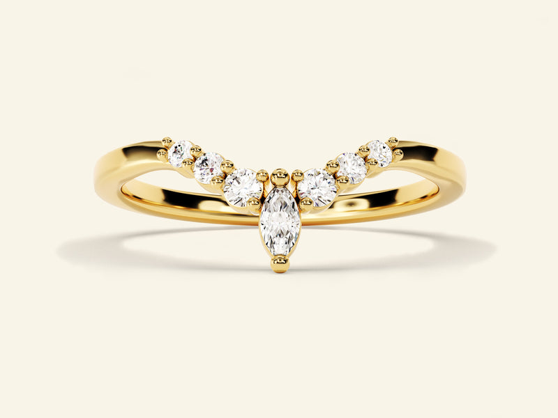 Vintage Marquise Wedding Band