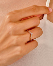 Vintage Marquise Tipped Wedding Band