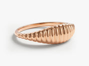 Wavy Horizon Signet Ring