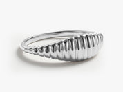 Wavy Horizon Signet Ring