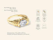 Oval Gemstone Promise Ring