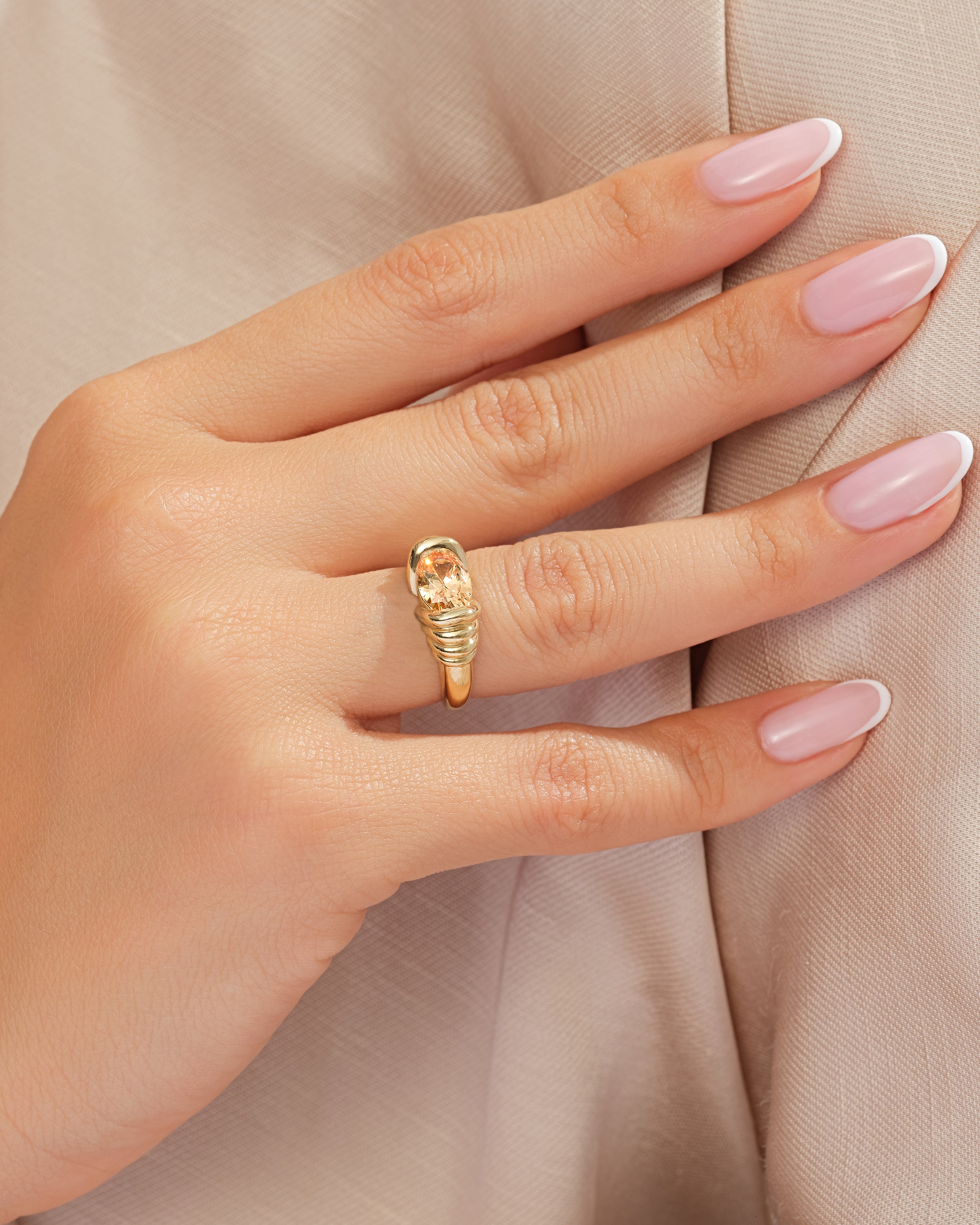Bold Solitaire Dome Promise Ring