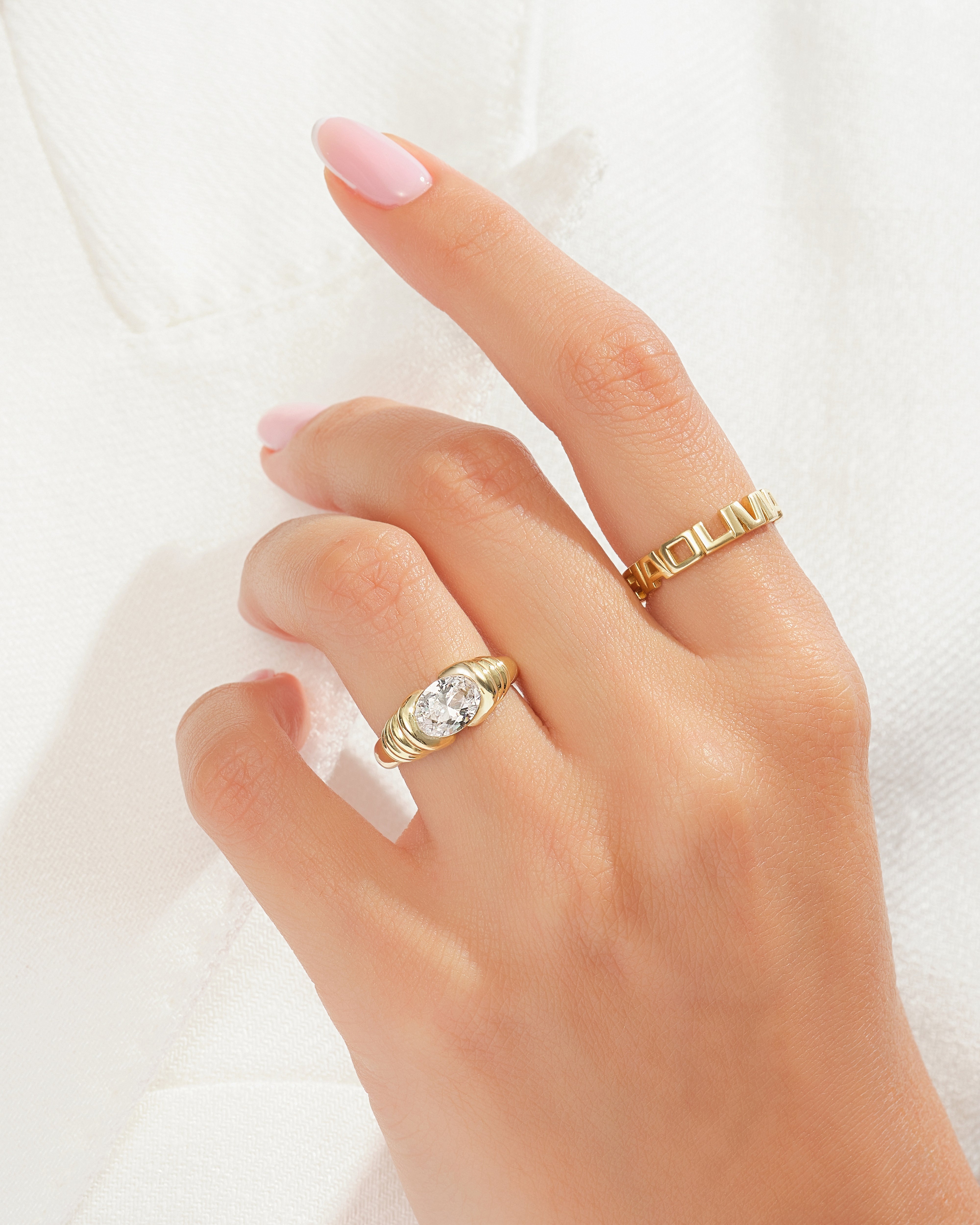 Bold Oval Dome Promise Ring