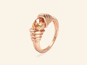 Oval Citrine Promise Ring