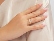 Oval Gemstone Promise Ring