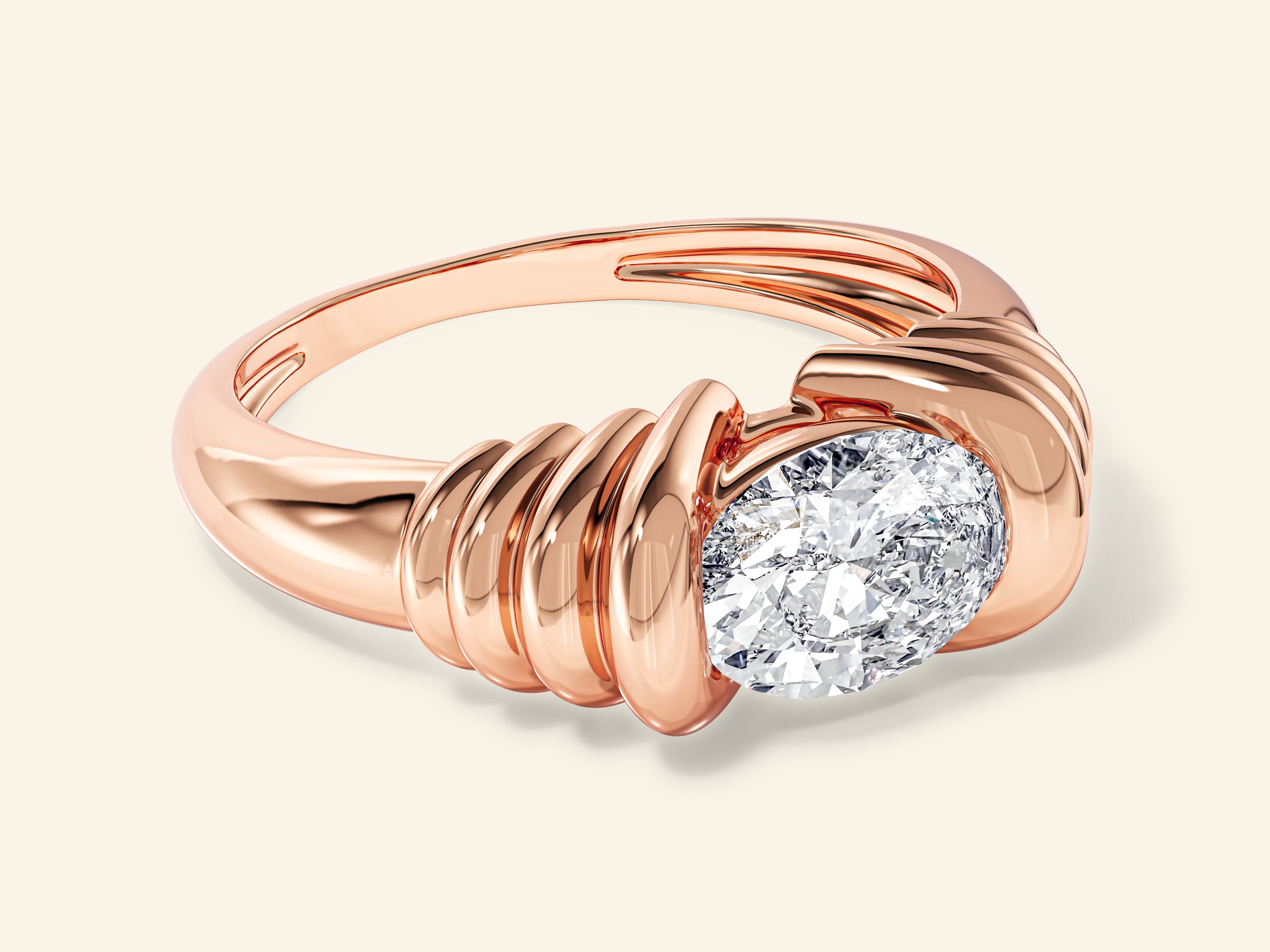 Oval Gemstone Promise Ring