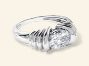 Oval Gemstone Promise Ring