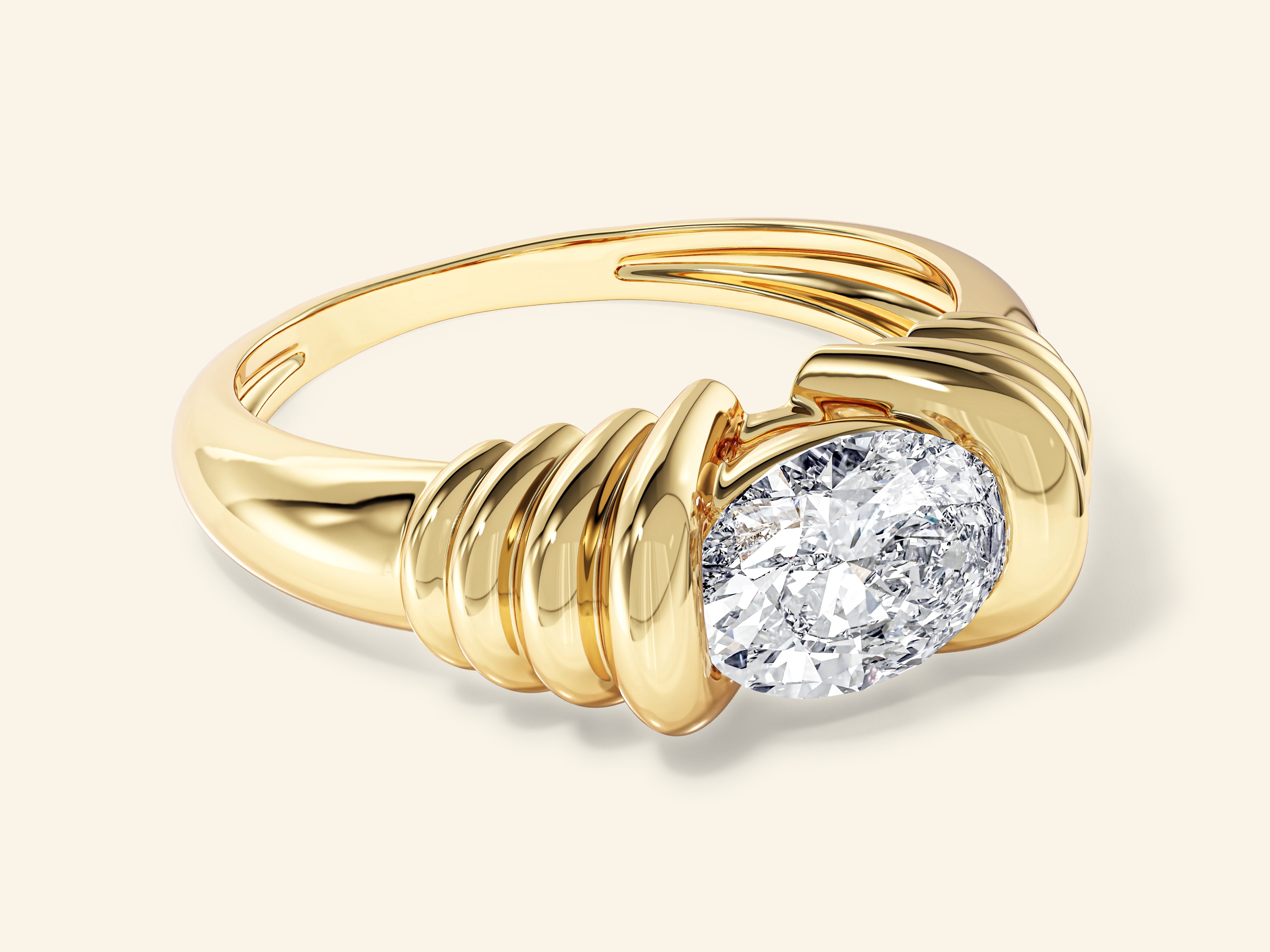 Oval Gemstone Promise Ring